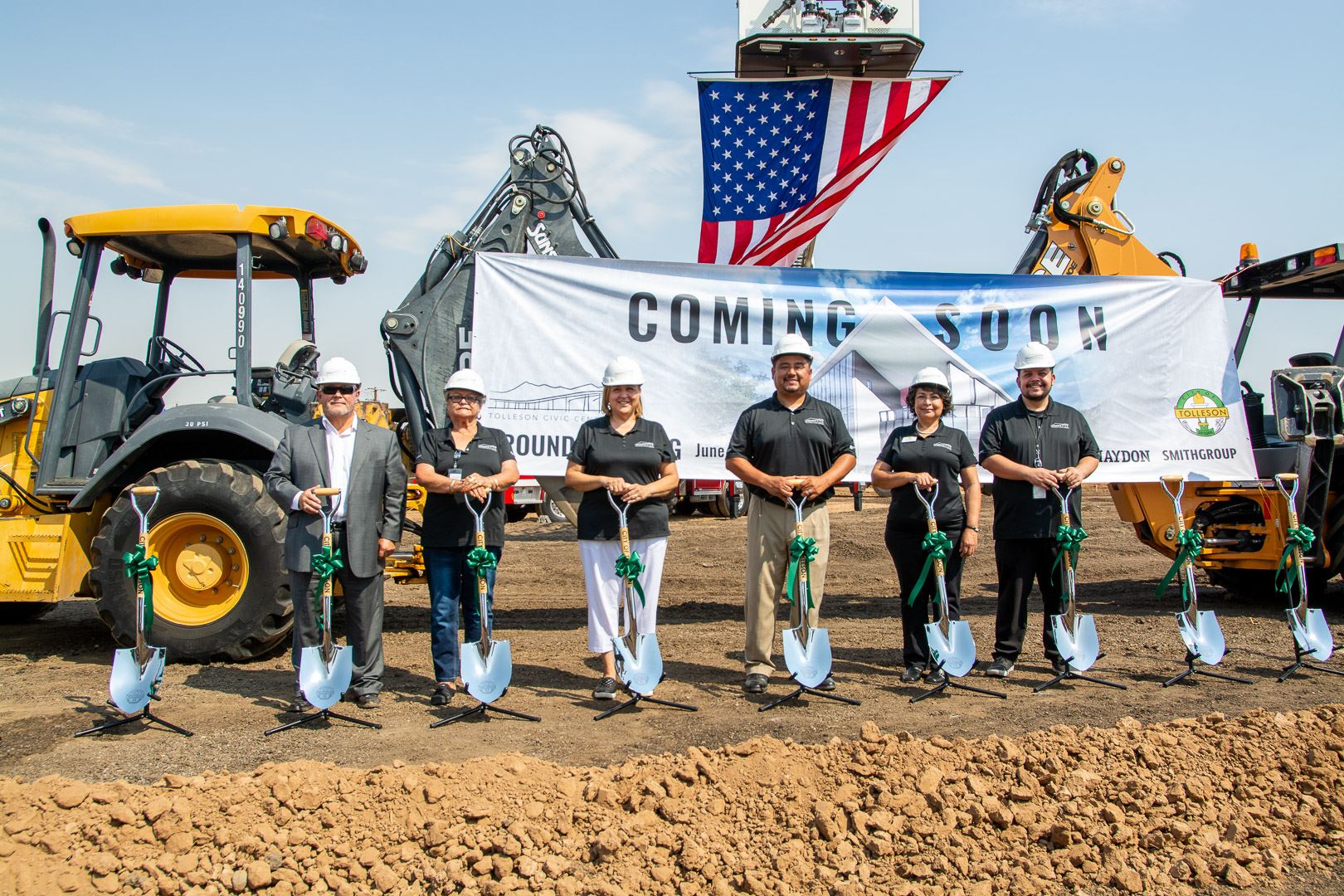 Council Members at the Berm