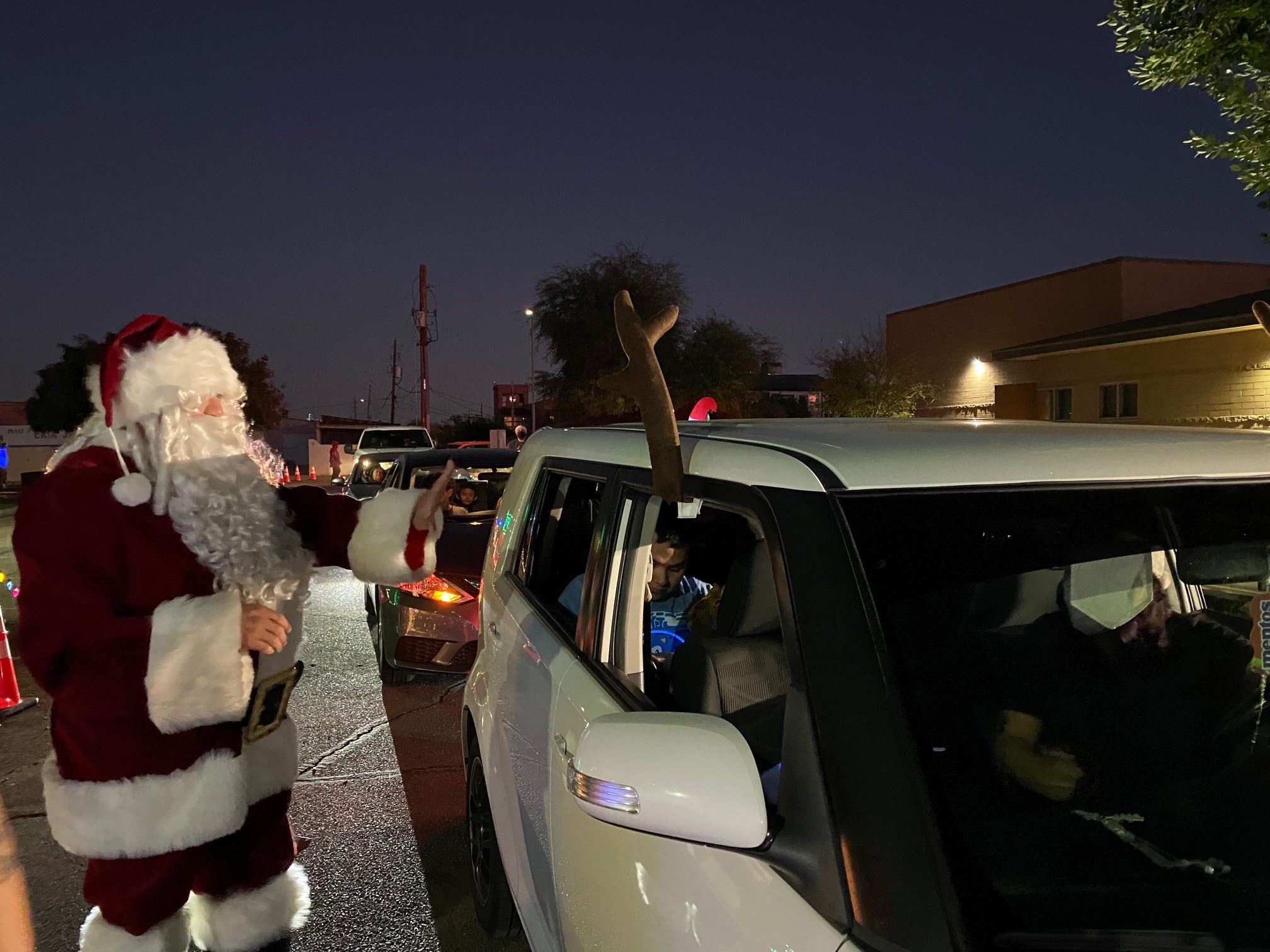 Santa and Reindeer Car