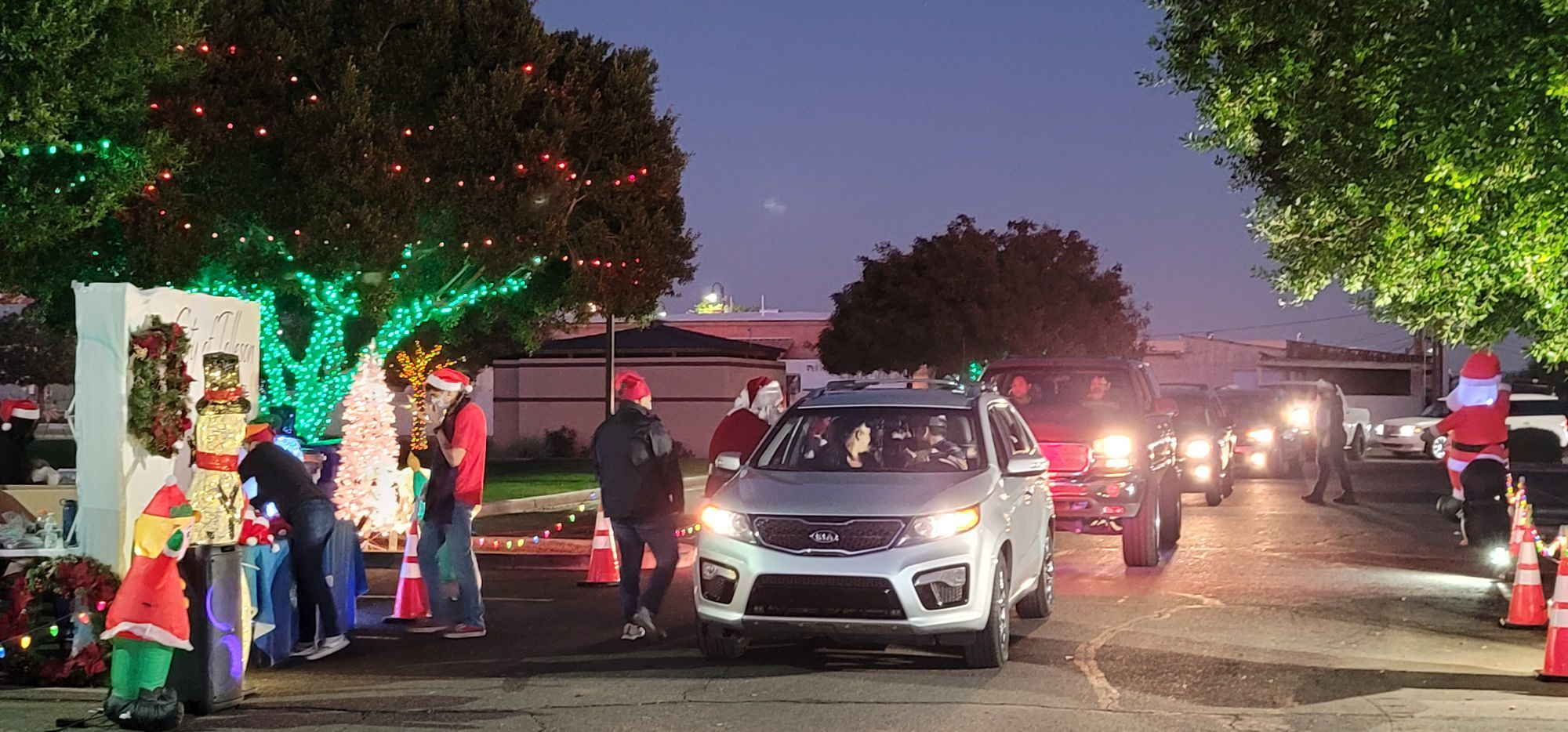 Staff and Santa Greeting Community2